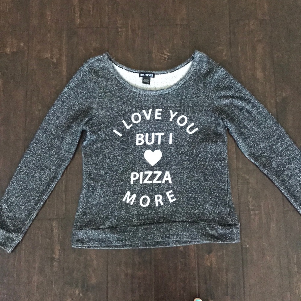 Dark gray sweatshirt